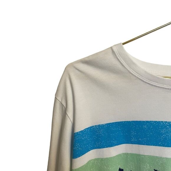 Life is Good Crusher Tropical Beach Long Sleeve Cotton Tee Size MED - Picture 3 of 6